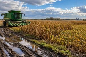 Lluvias frenan la cosecha de maíz y soja en Illinois